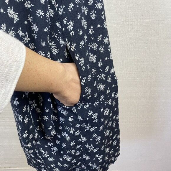 Ottod'Ame Dress 8 Womens Dark Gray Print Long Sleeves Mini High Neck Lined - Picture 7 of 10